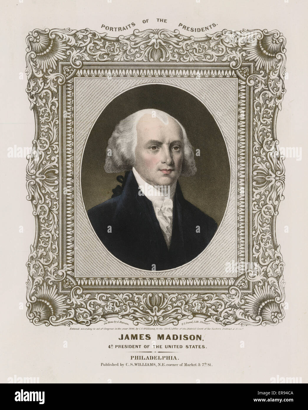 James Madison - 4th Presidente degli Stati Uniti Foto Stock