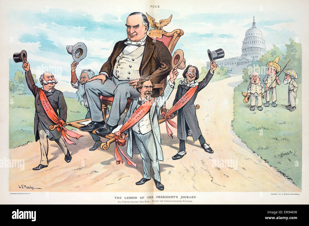 La lezione del viaggio del Presidente Foto Stock