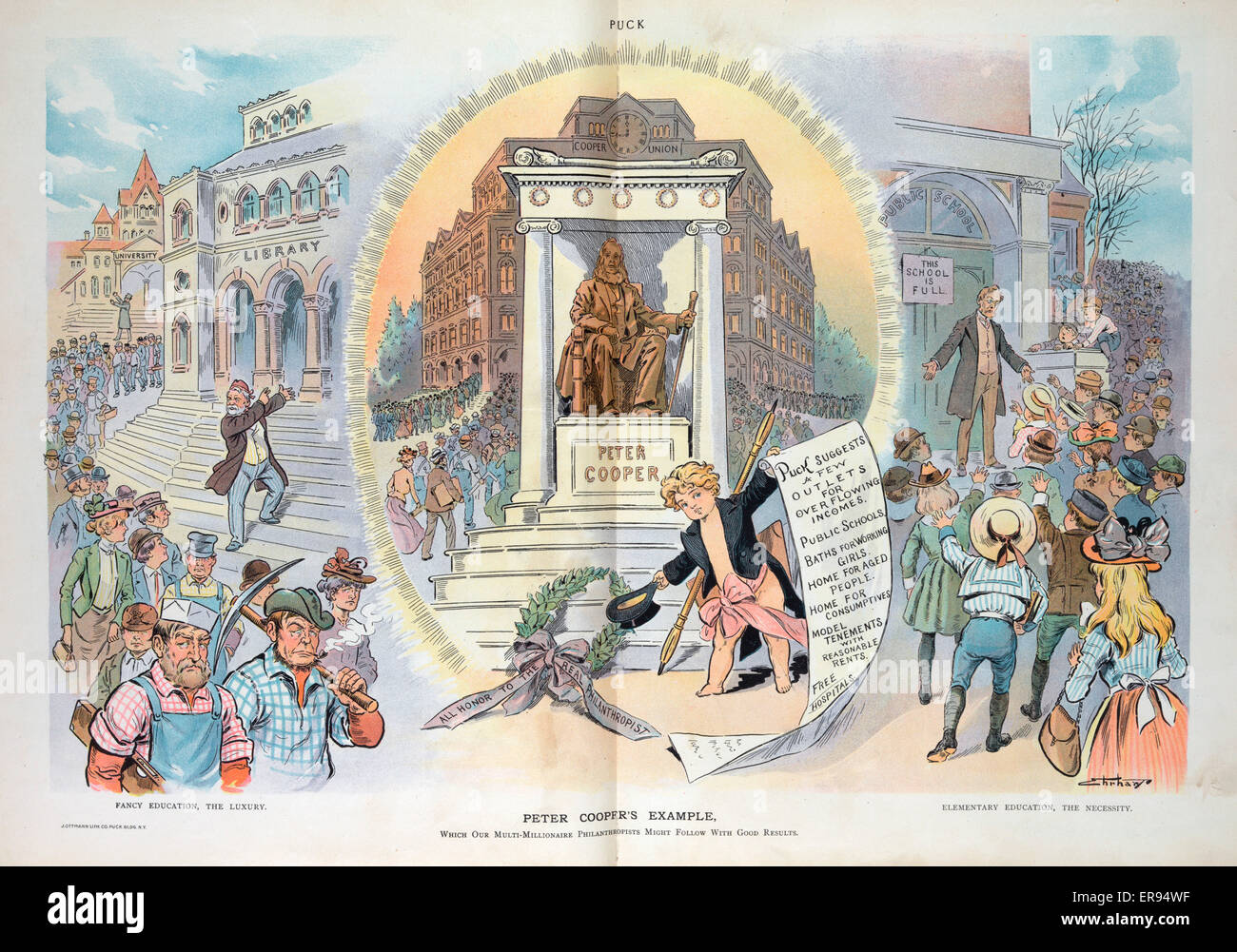 L'esempio di Peter Cooper, che il nostro filante mulit-milionario Foto Stock