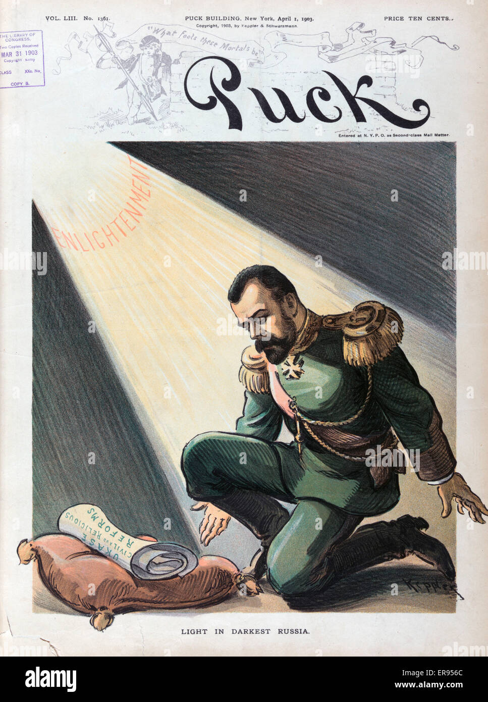 Luce nella Russia più oscura Foto Stock