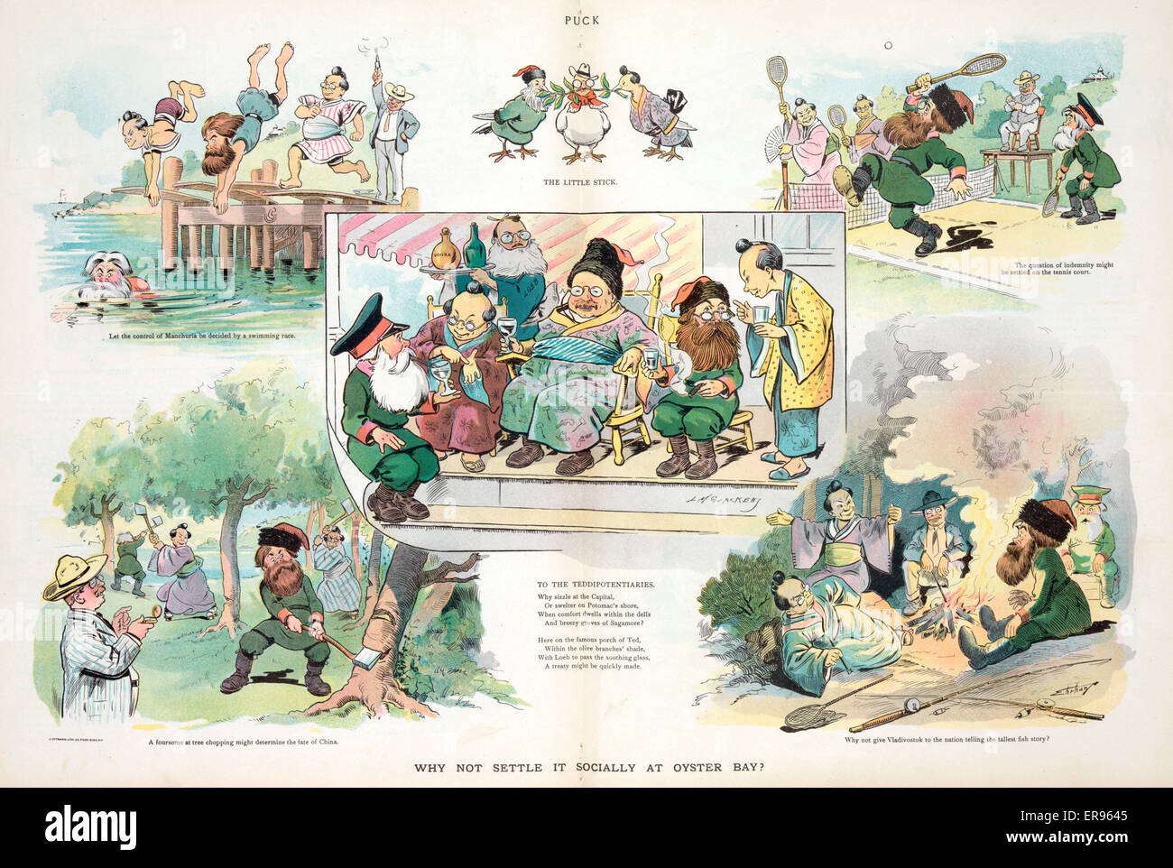 Perché non sistemarlo socialmente a Oyster Bay? Foto Stock