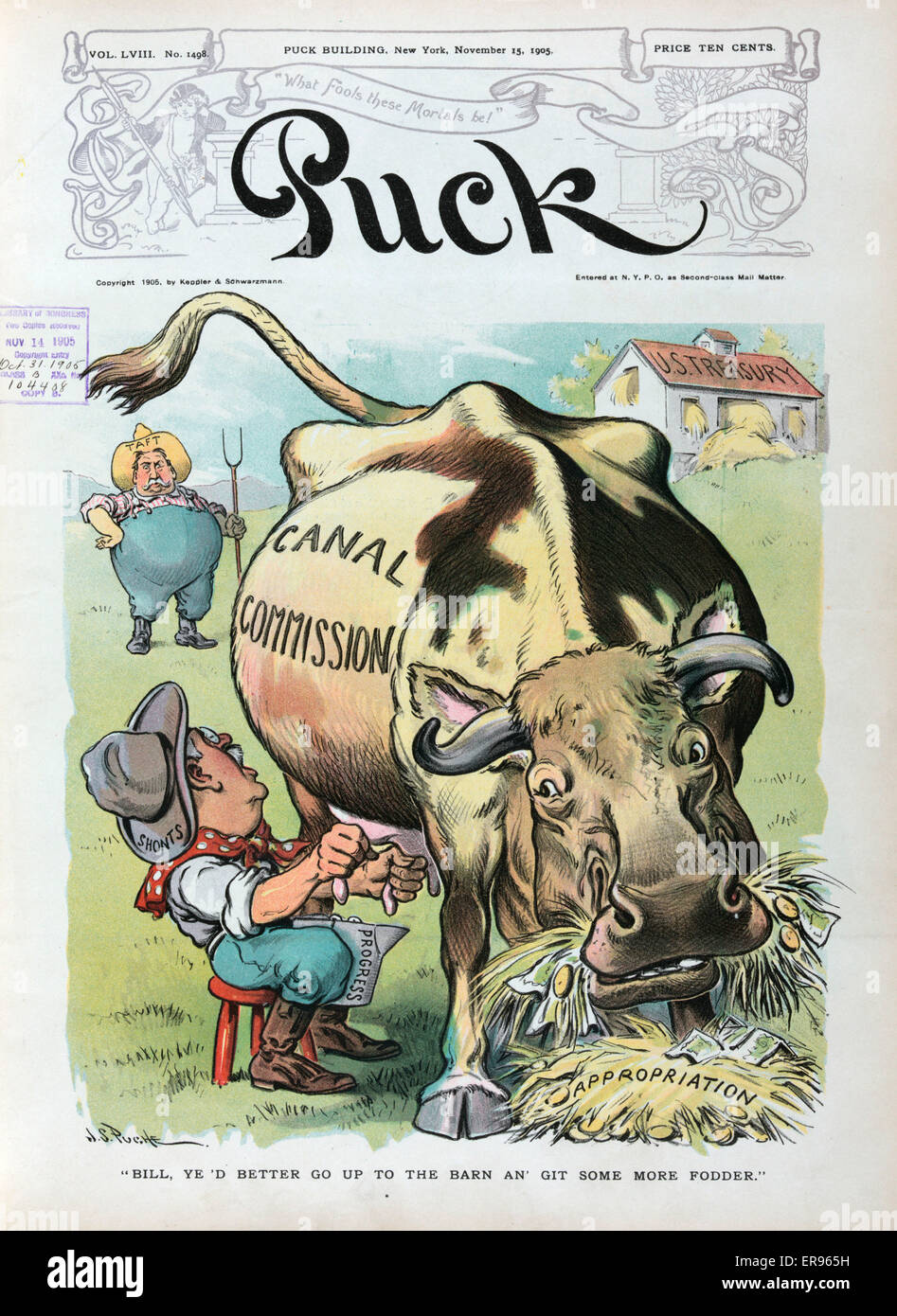 Bill, sarebbe meglio salire al granaio e un po' di foraggio in più Foto Stock