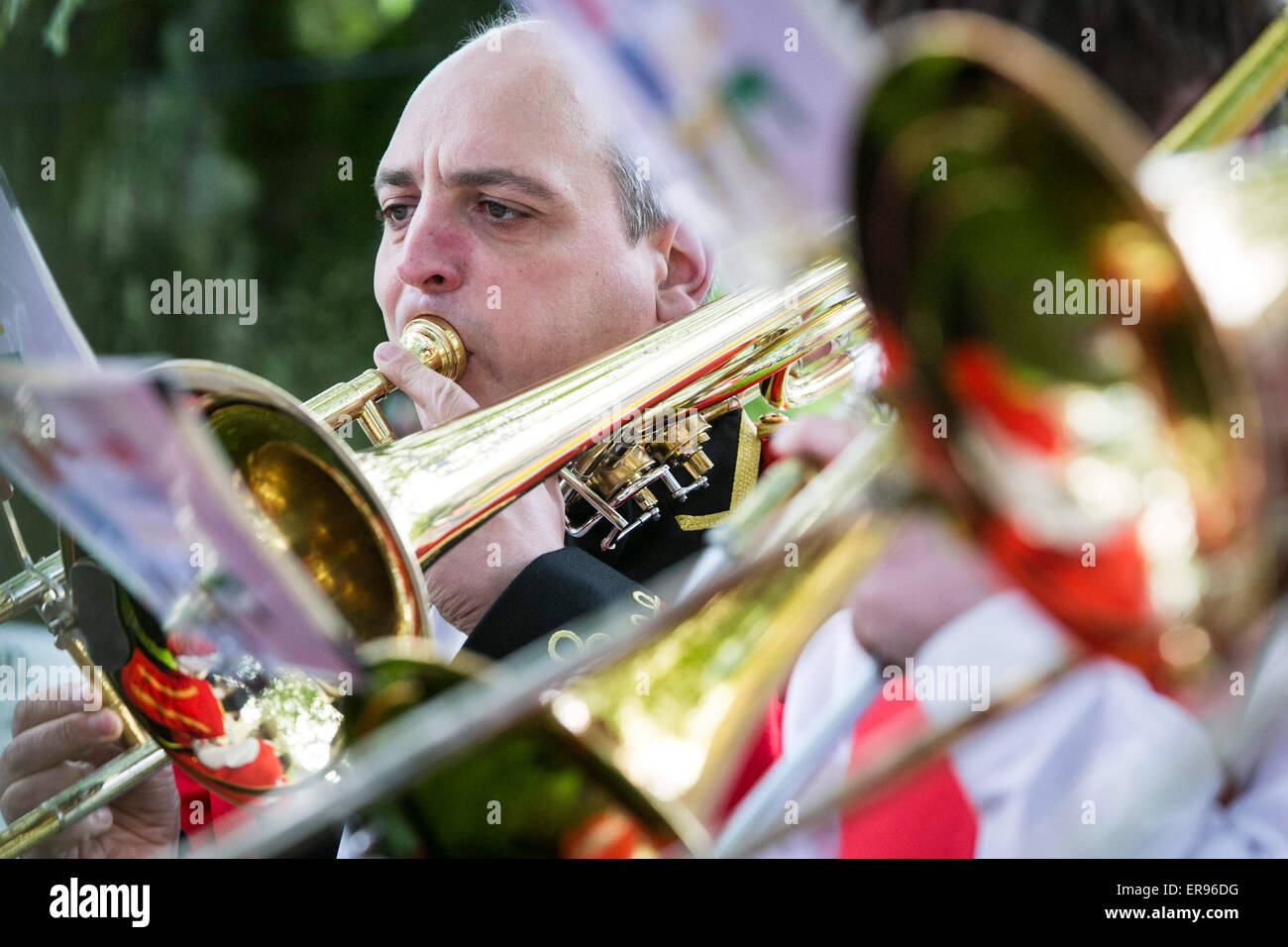 Dobcross Whit Venerdì Brass Band Contest. Foto Stock