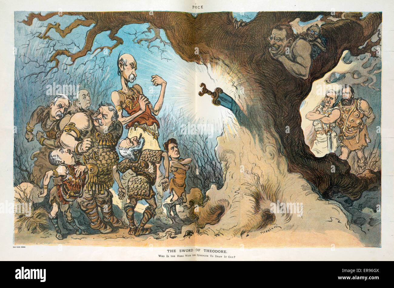 La spada di Teodoro Foto Stock
