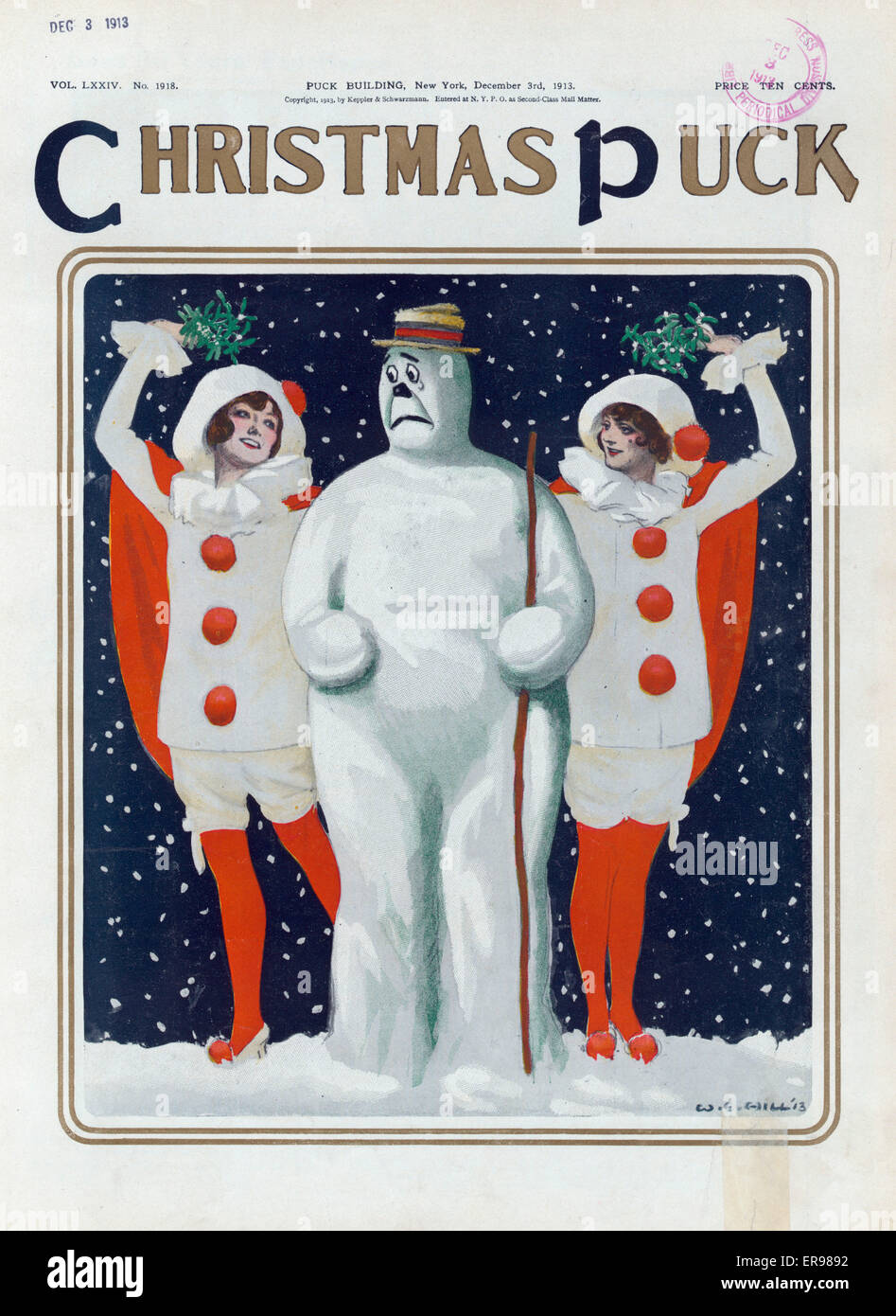 Natale Puck Foto Stock