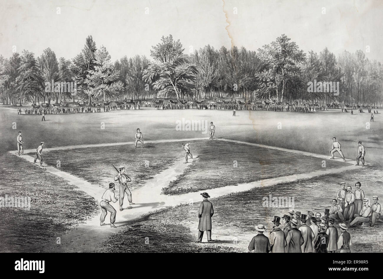 Il gioco nazionale americano della palla di base. Grande partita per il Foto Stock