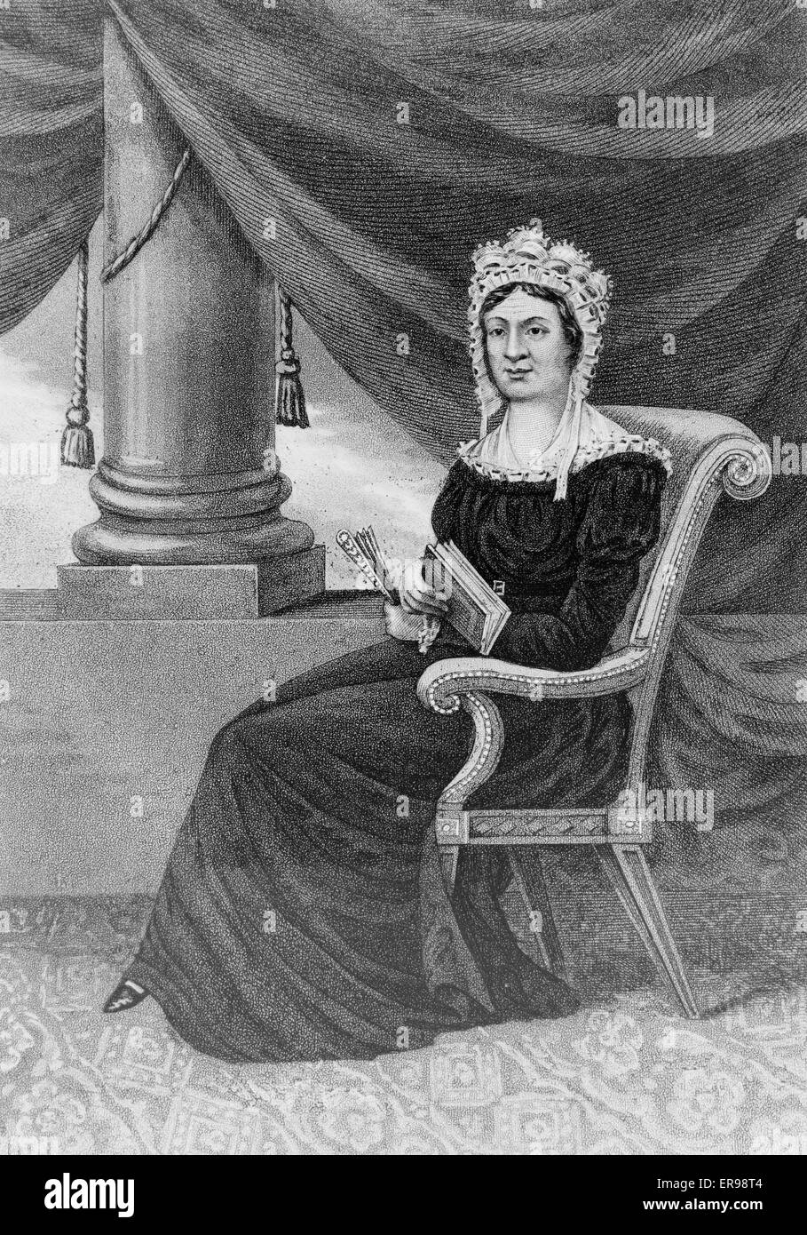 La signora Rachel Jackson, fine consorte di Andrew Jackson, presidente della U. membri. Ritratto a figura intera, seduto, rivolto verso sinistra. Data compresa tra 1850 e 1900. Foto Stock