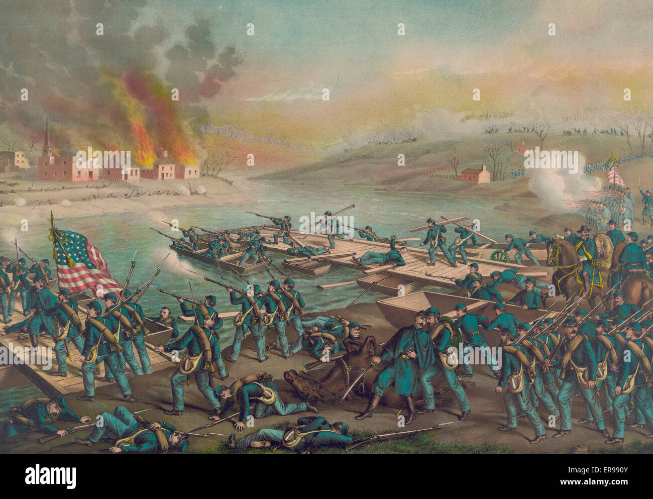 Battaglia di Fredericksburg, guerra civile americana Foto Stock