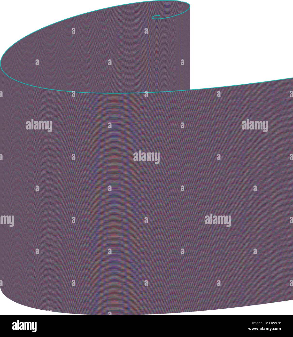 Figura matematica la curvatura in corrispondenza di una estremità. Illustrazione Vettoriale