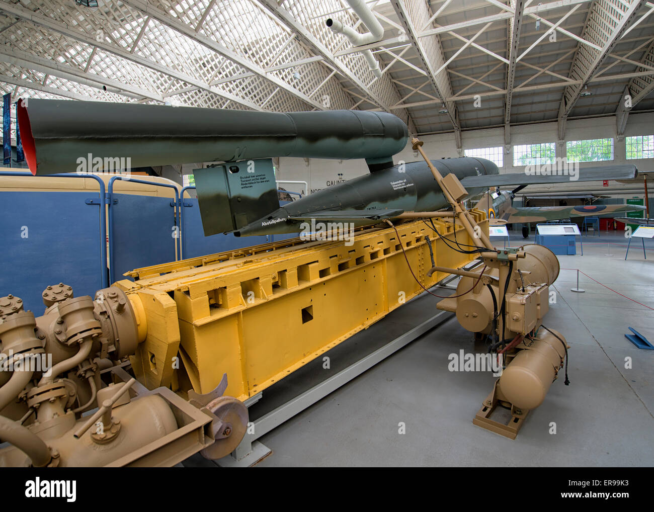 V-1 battenti bomba a IWM Duxford, REGNO UNITO Foto Stock
