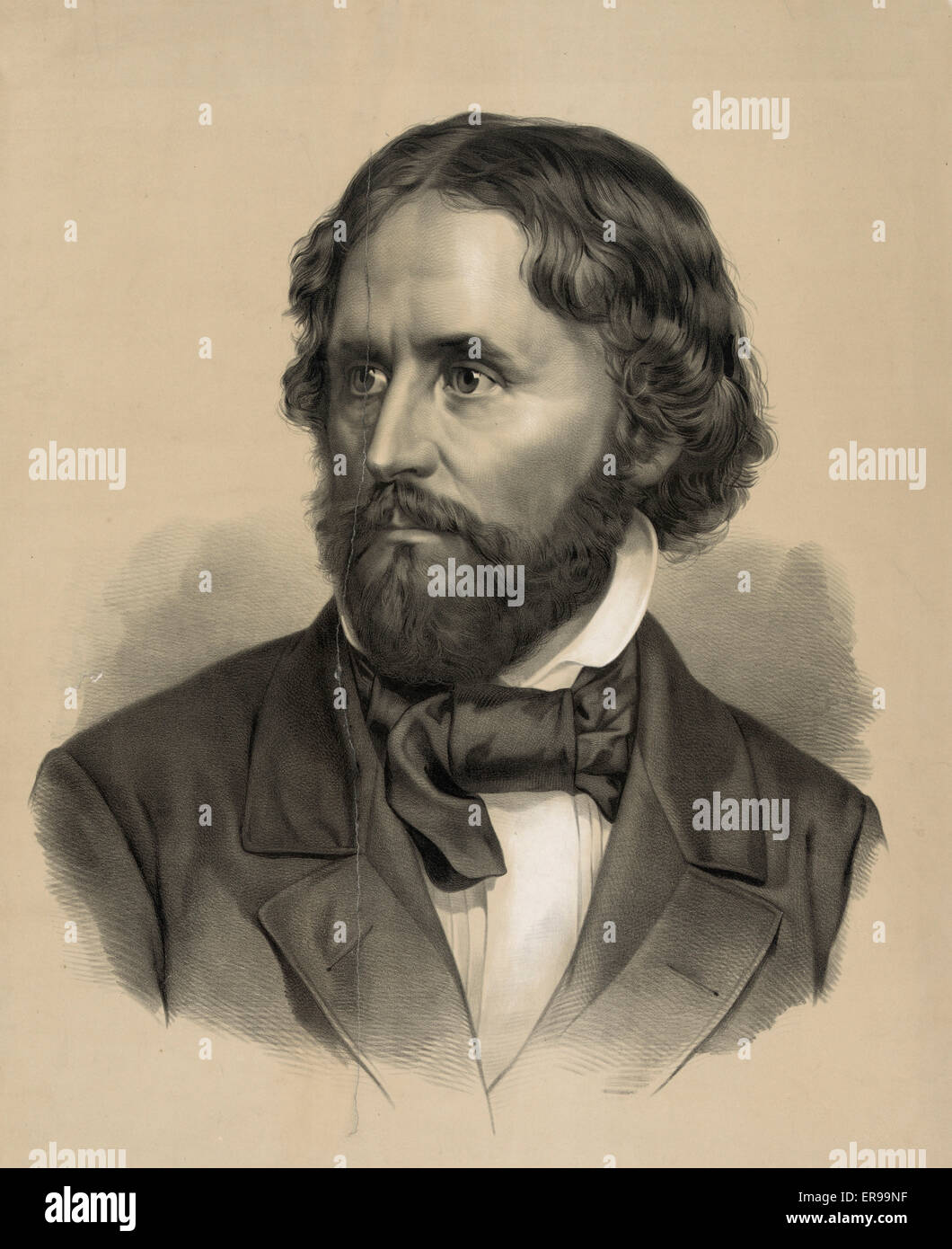 John C. Fremont, American Explorer testa e spalle ritratto, rivolto verso sinistra. c. 1856 Foto Stock