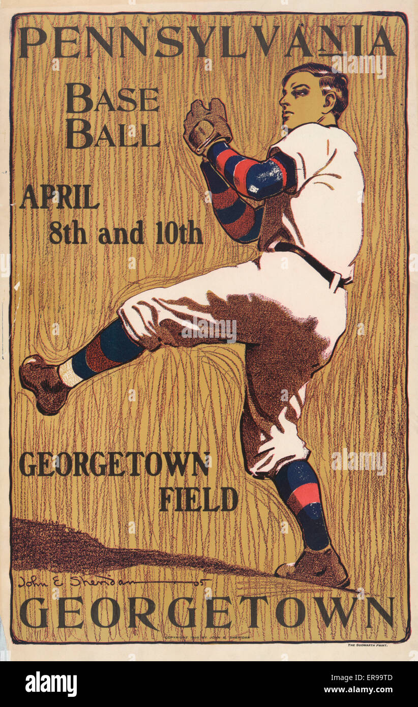 Pennsylvania contro Georgetown, palla base, 8th e 10th aprile - Foto Stock