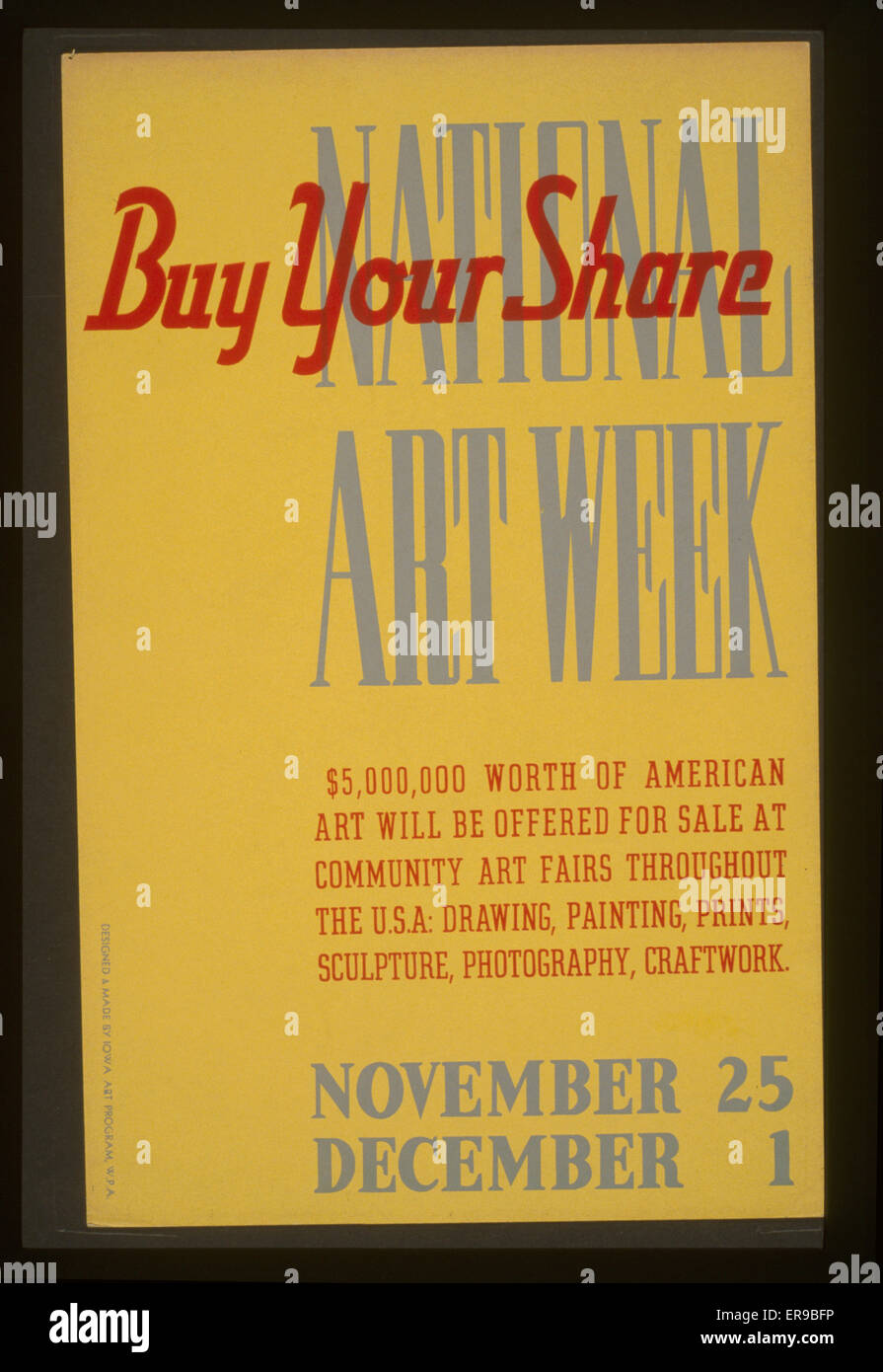 National Art Week Acquista la tua quota Foto Stock