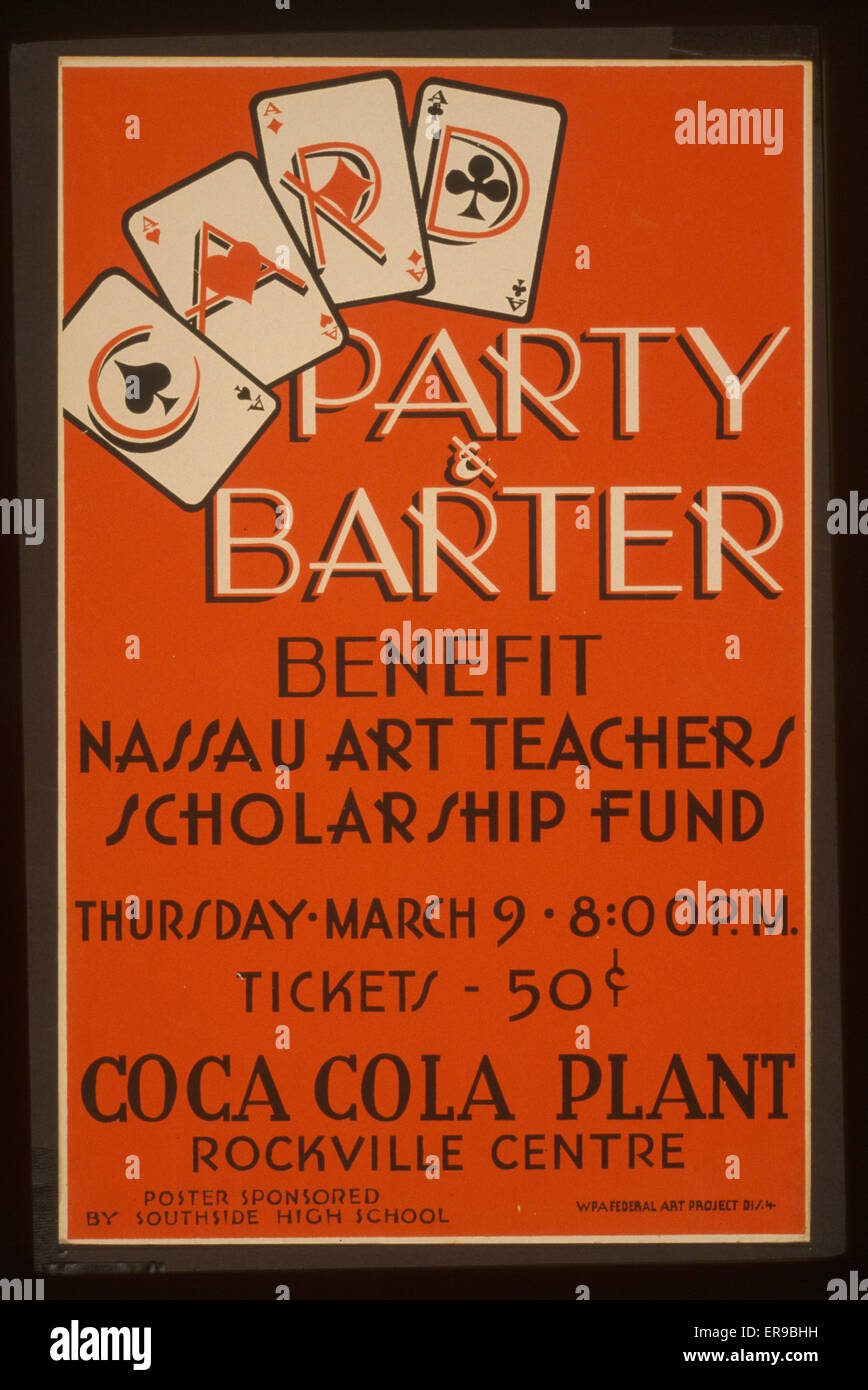 Party & baratto - benefici Nassau arte insegnanti di divertimento borsa di studio Foto Stock