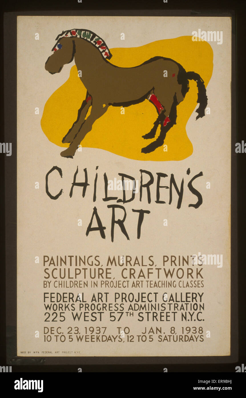 Dipinti d'arte per bambini, murales, stampe, sculture, opere d'arte Foto Stock