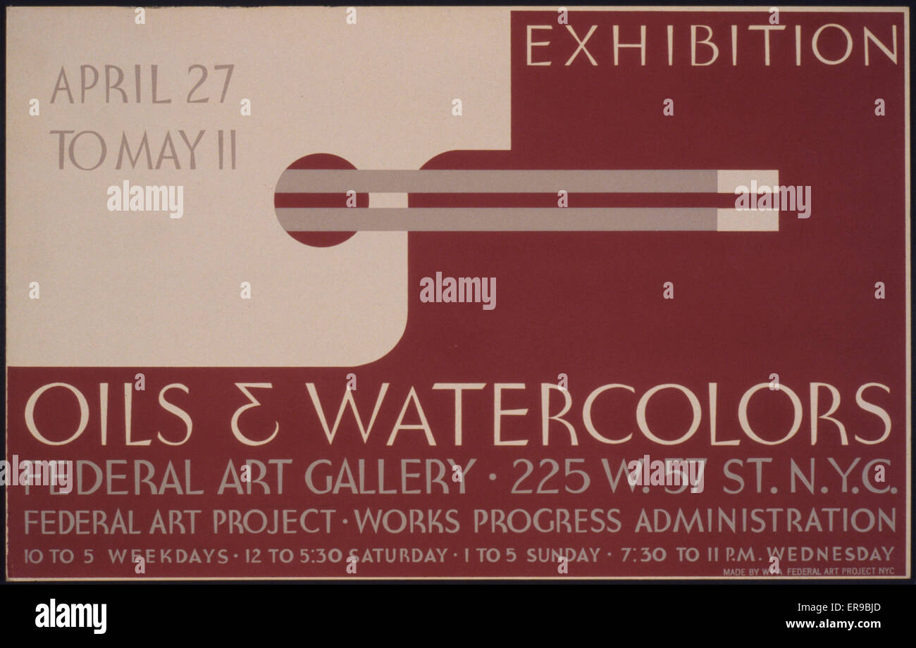 Mostra - oli e acquerelli, Galleria federale d'arte federale Foto Stock