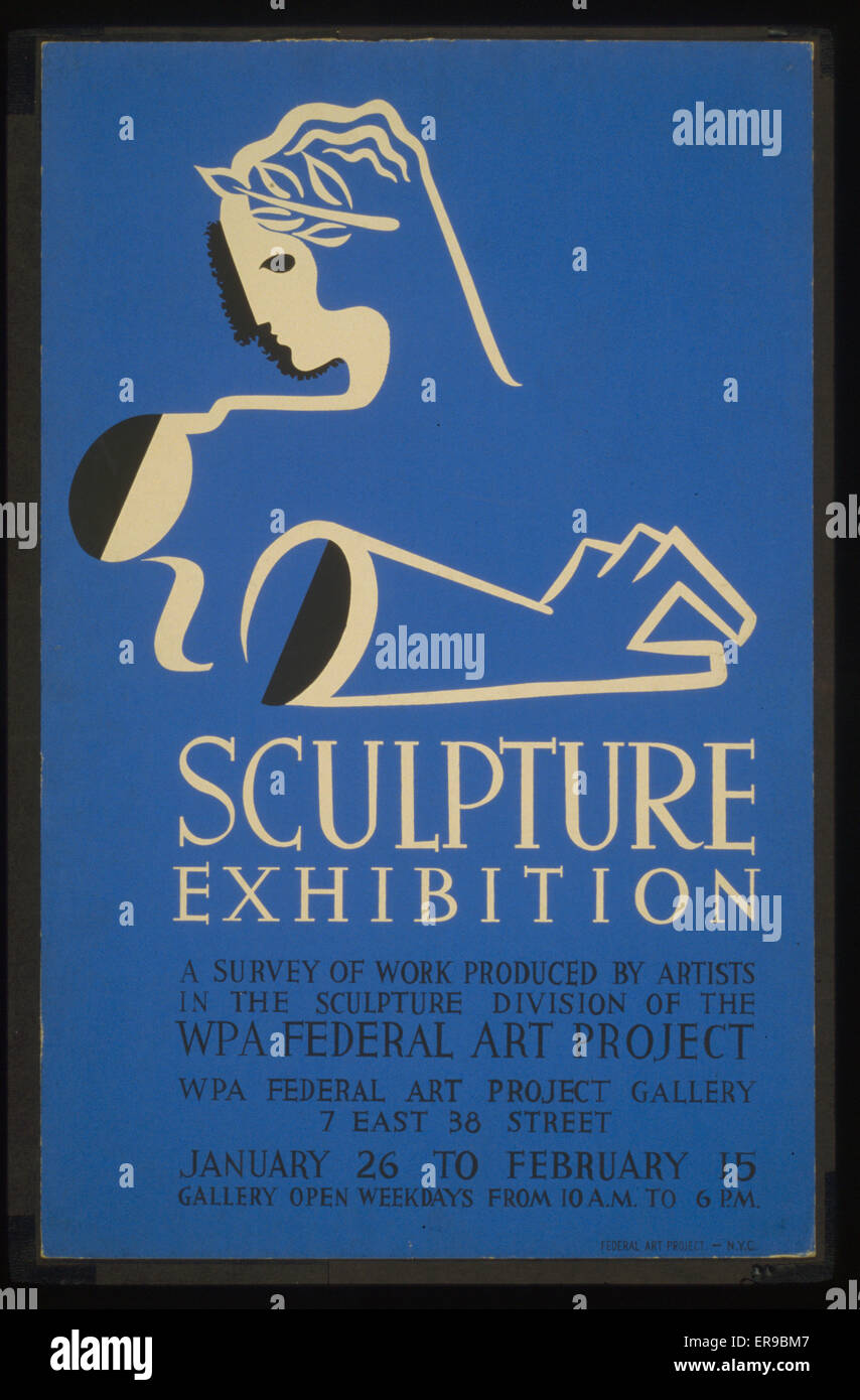 Mostra di scultura Una rassegna di opere prodotte da artisti in Foto Stock