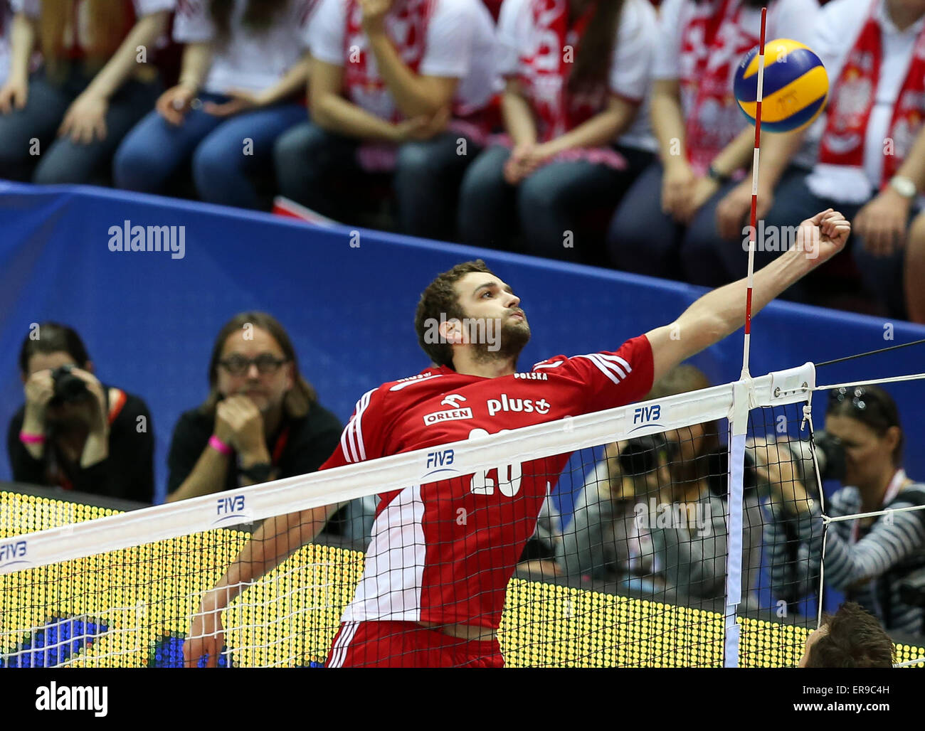 Gdansk, Polonia. 29 Maggio, 2015. Mateusz Mika (POL), Polonia contro la Russia, FIVB volley maschile di lega del mondo, © Azione Sport Plus/Alamy Live News Foto Stock