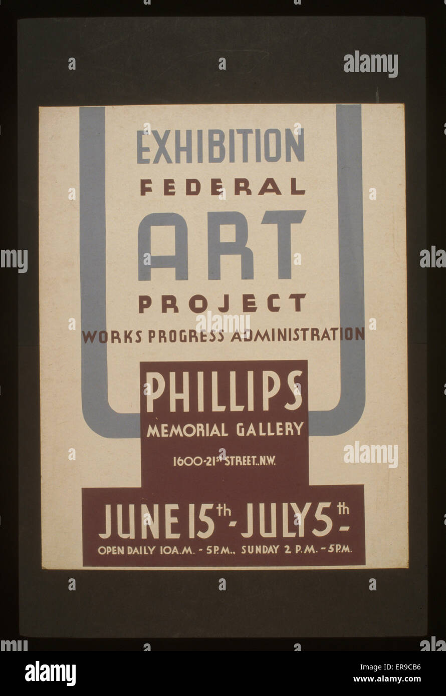 Mostra - progetto federale d'arte opere Progress Administrati Foto Stock