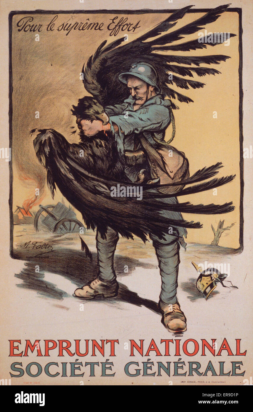 Emprunt National. SOCIETE Generale. Pour le supreme sforzo Foto Stock