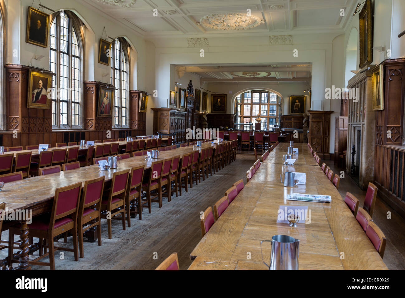 Regno Unito Inghilterra Cambridge. Il Pembroke College sala da pranzo. Foto Stock