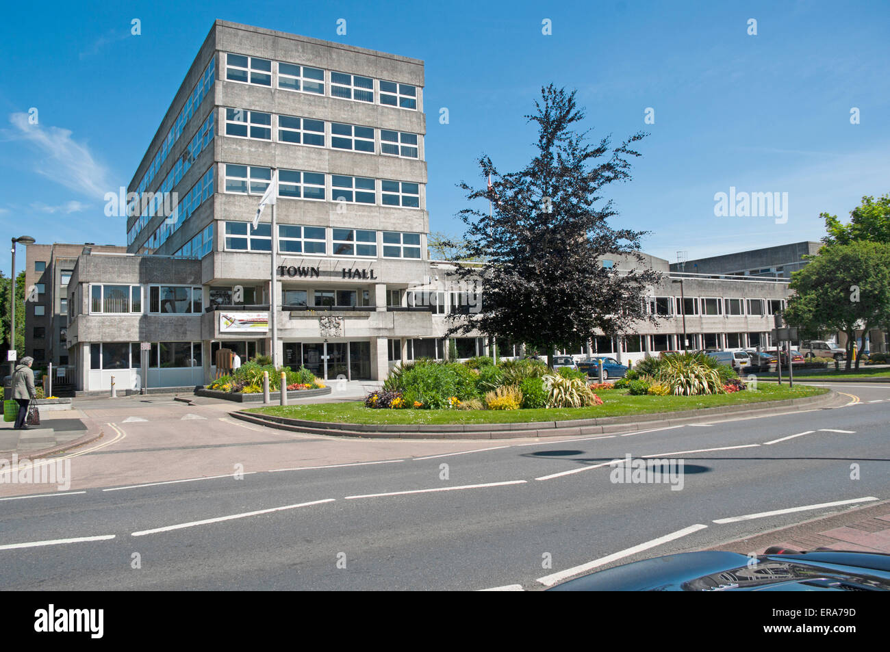 Crawley, Municipio 1960 Architettura Surrey, Inghilterra, Foto Stock