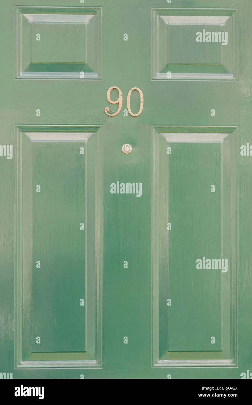 Numero della porta 90 novanta closeup Foto Stock