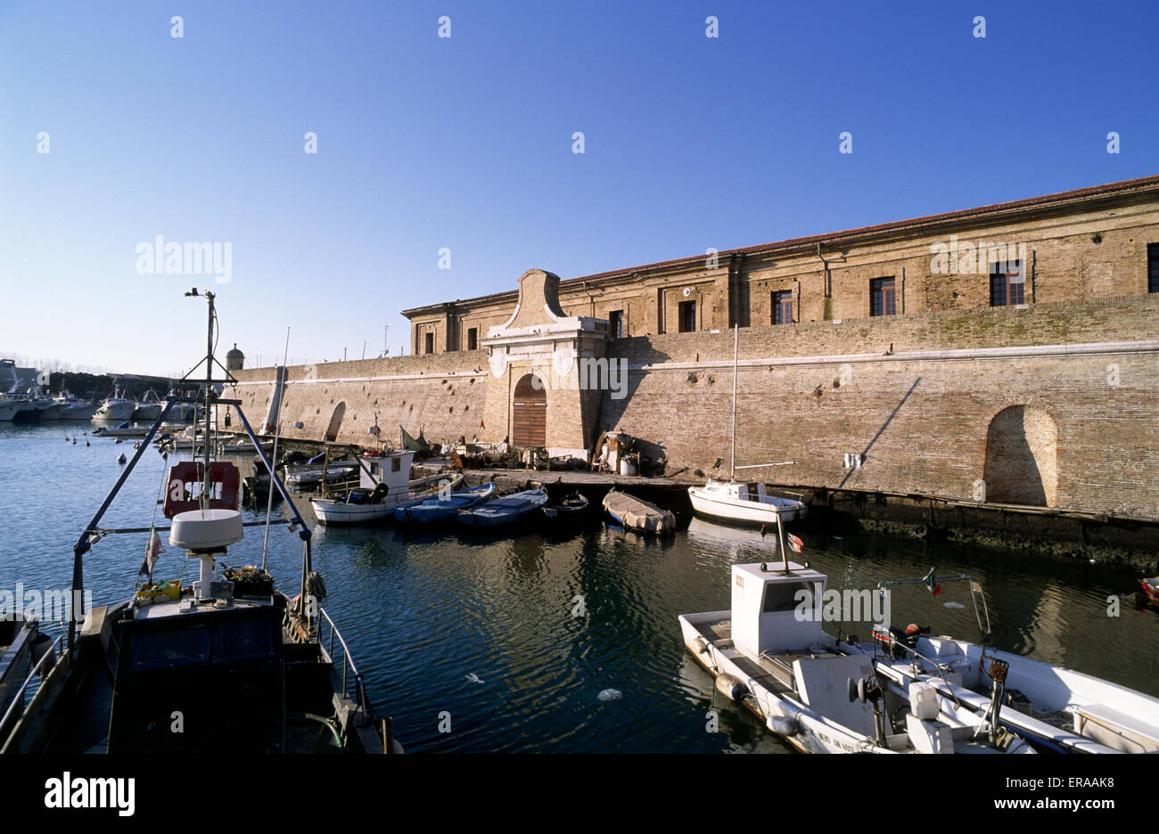 Italia, le Marche, Ancona, porto, Mole Vanvitelliana Foto Stock