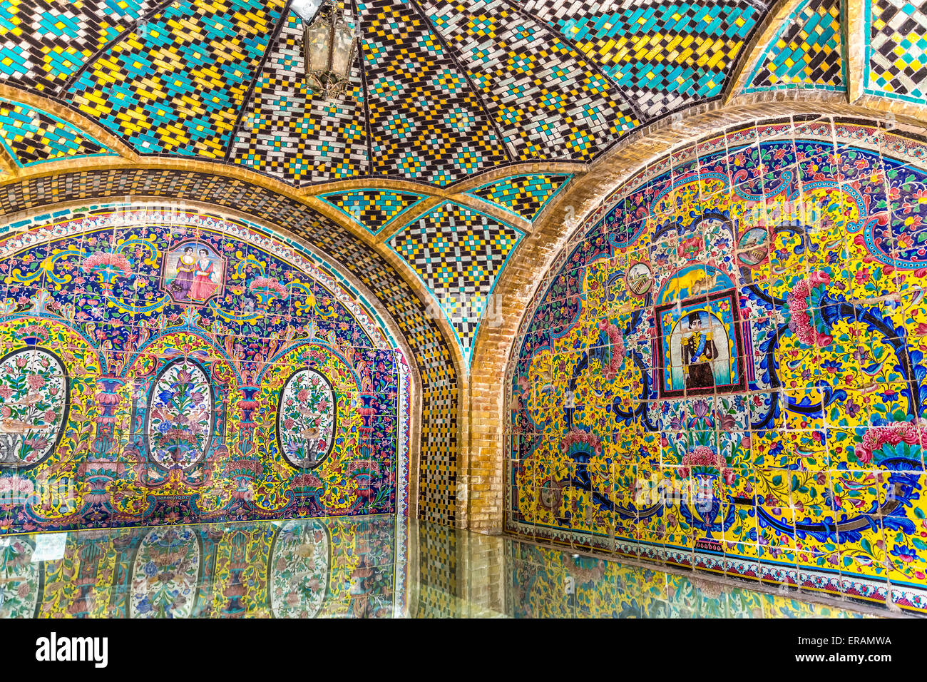 Golestan palazzo di Karim Khan di Zand pareti Foto Stock