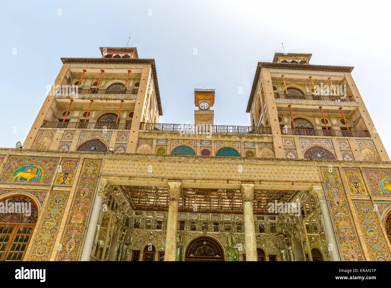 Palazzo Golestan torri edificio di Sun Foto Stock