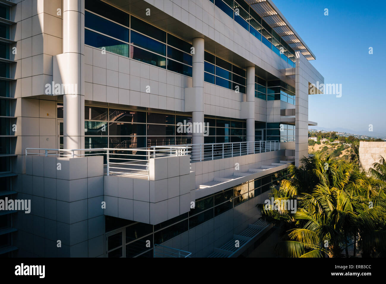Esterno moderno del Getty Center, in Brentwood, Los Angeles, California. Foto Stock
