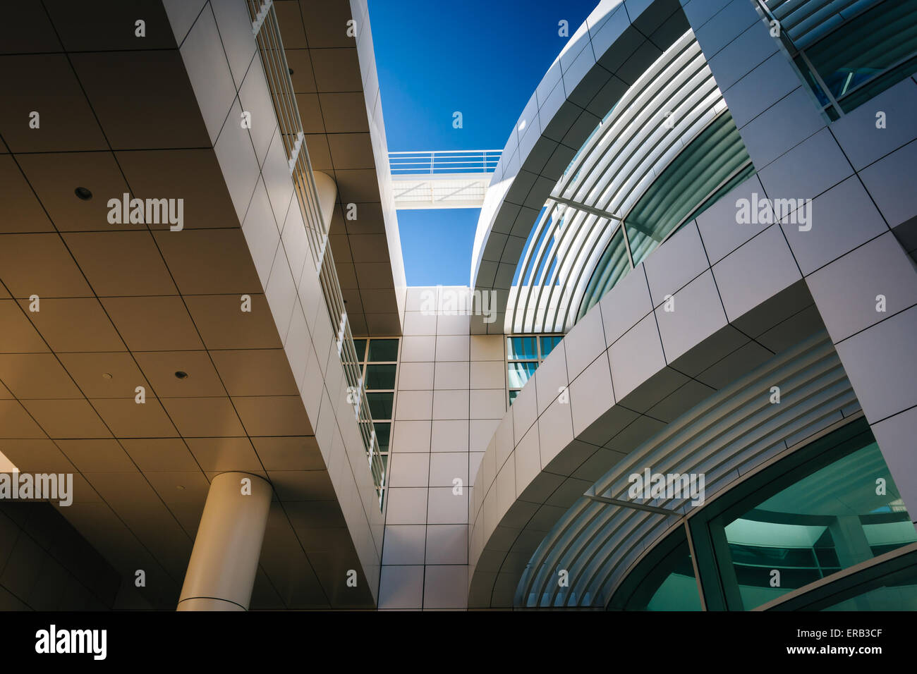 Esterno moderno del Getty Center, in Brentwood, Los Angeles, California. Foto Stock