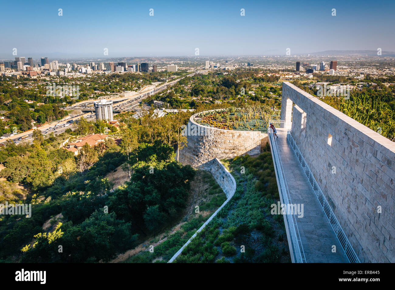 Vista di Los Angeles da Brentwood, California. Foto Stock