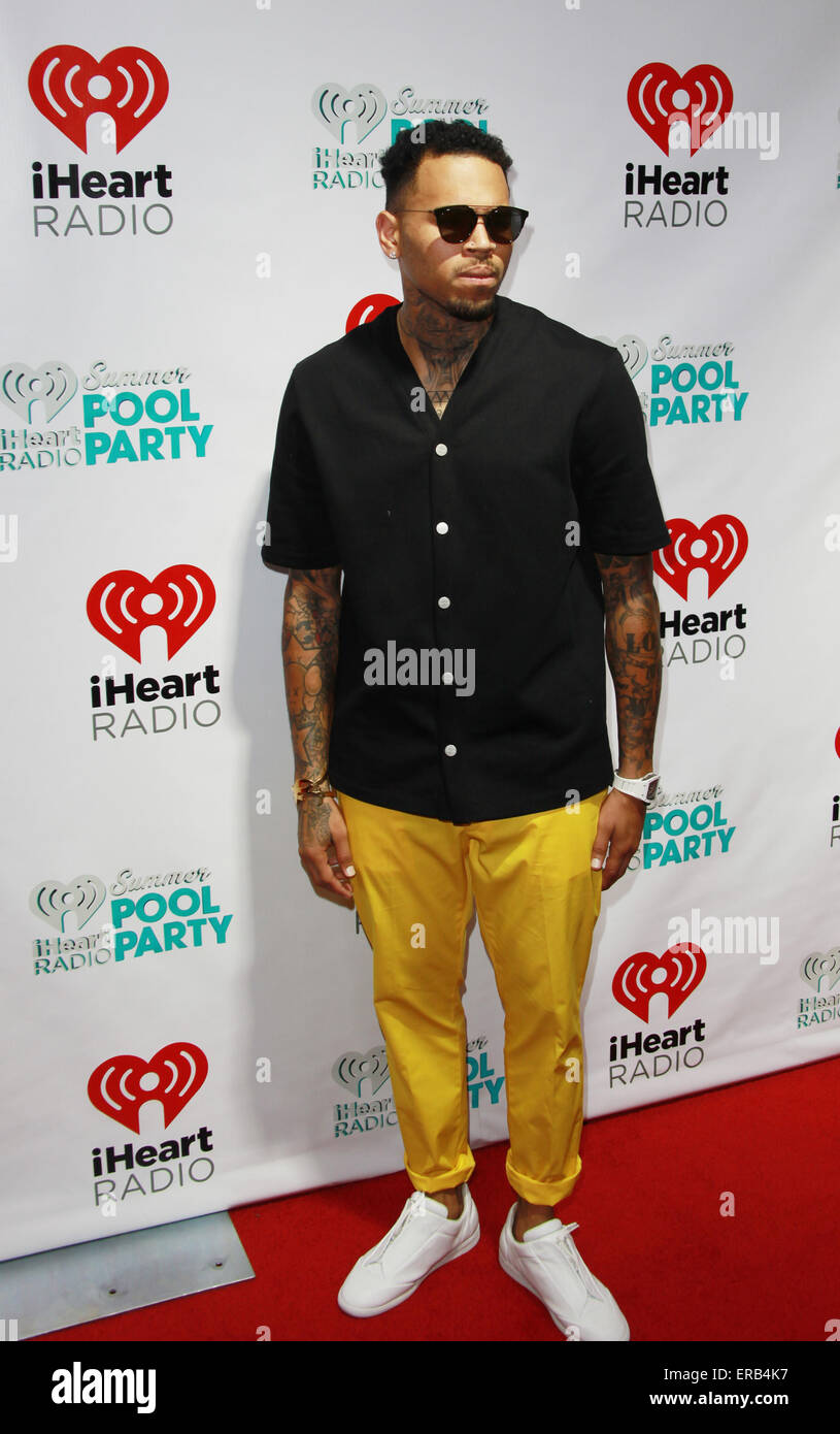 Las Vegas, Nevada, USA. 31 Maggio, 2015. Chris Brown assiste il iHeartRadio Summer Party In piscina il 30 maggio 2015 in tCaesars Palace Hotel & Casino di Las Vegas, Nevada Credit: Marcel Thomas/ZUMA filo/Alamy Live News Foto Stock