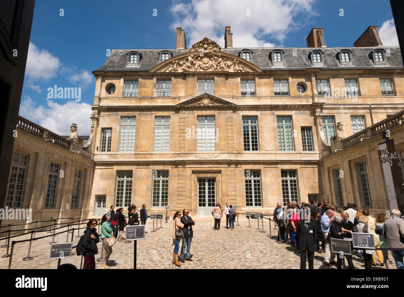 Esterno facciata del Musée National Picasso museo di Parigi / Musee. Parigi, Francia. Foto Stock