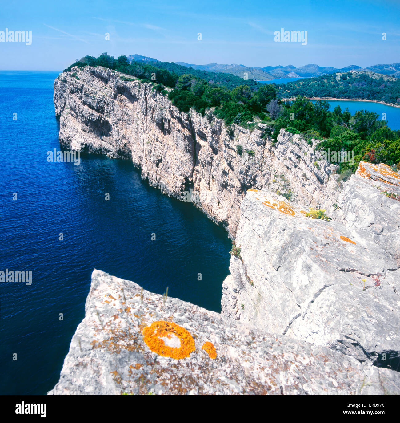 Le scogliere su Dugi otok croazia Foto Stock