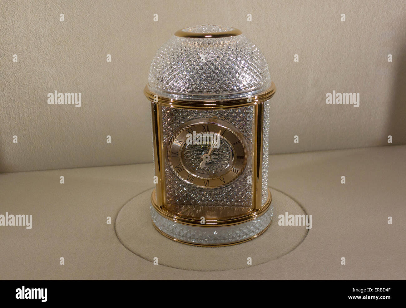 Patek Philippe, Dome orologio da tavolo, baccarat cristallo, 'lampadari di cristallo' Foto Stock