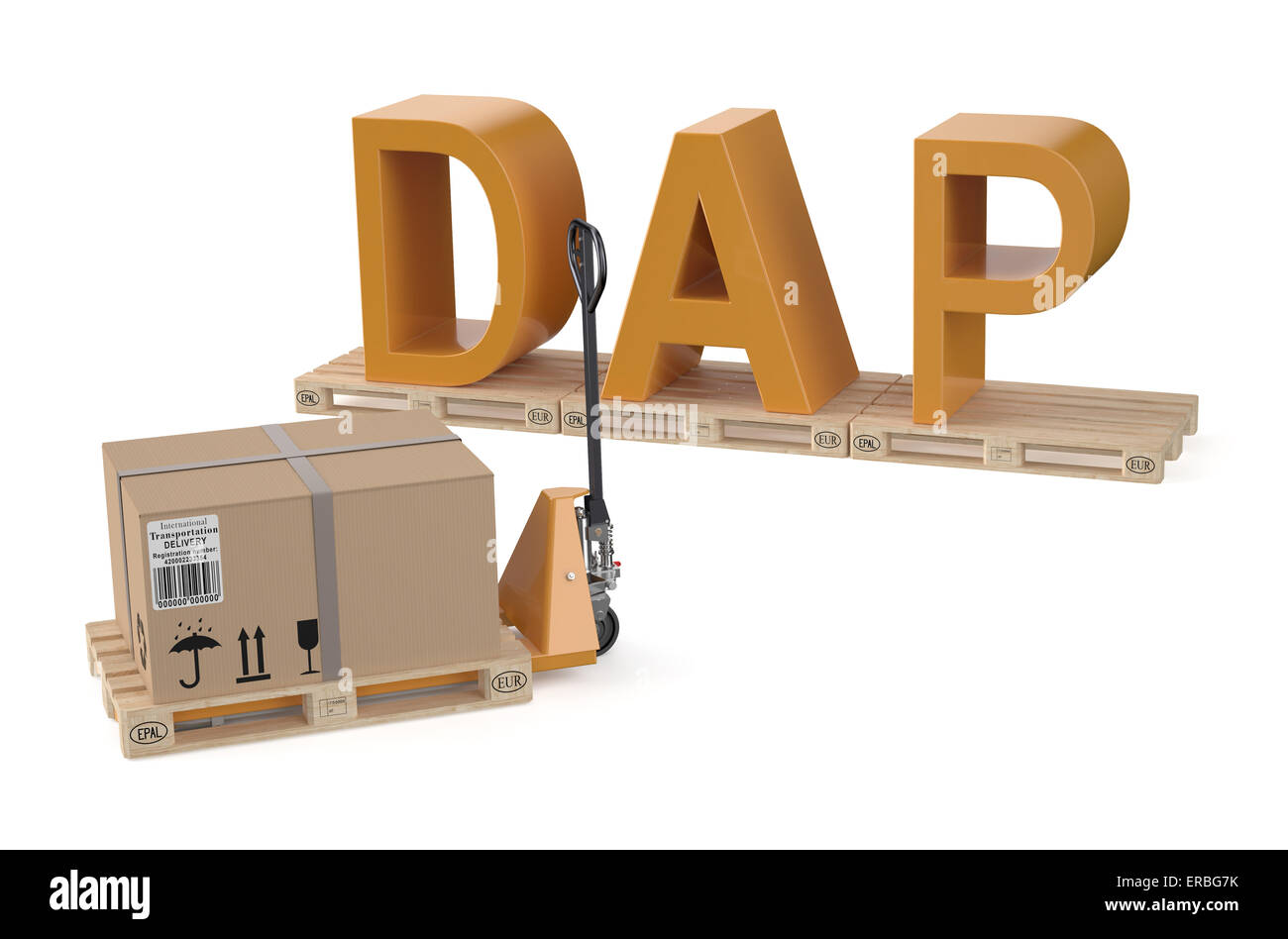 Il DAP concetto isolato su sfondo bianco Foto Stock