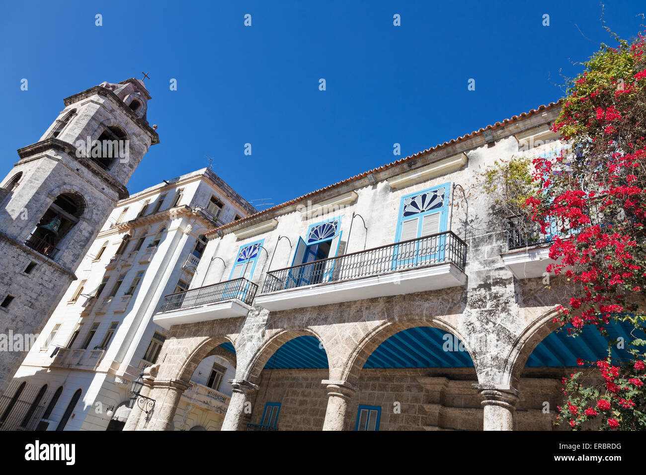 Plaza de la Catedral, Havana, Cuba Foto Stock