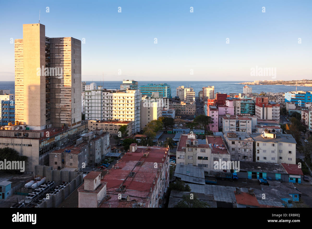 Panorama da hotel Tryp Habana Libre, Havana, Cuba Foto Stock