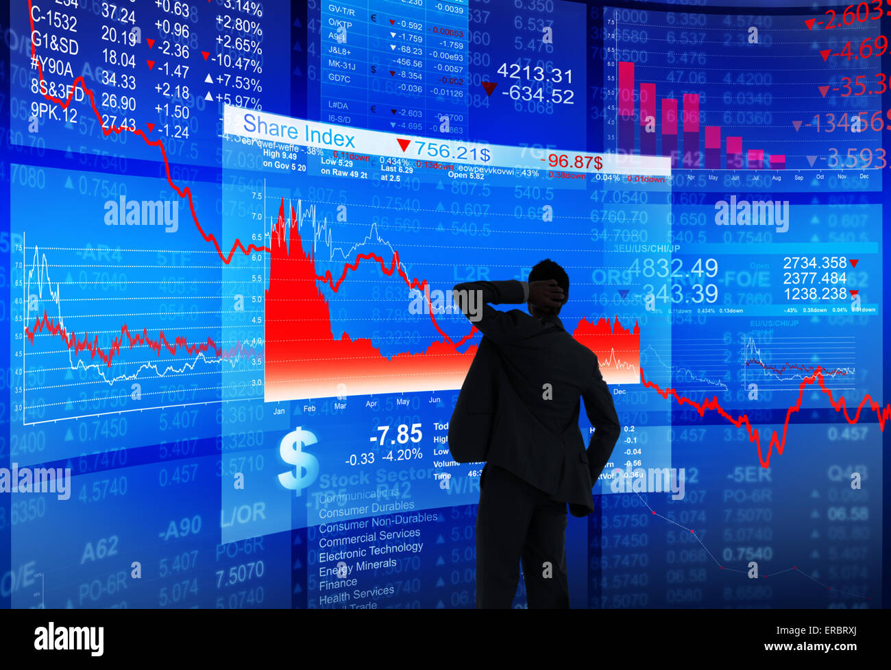 Crisi finanziaria Foto Stock