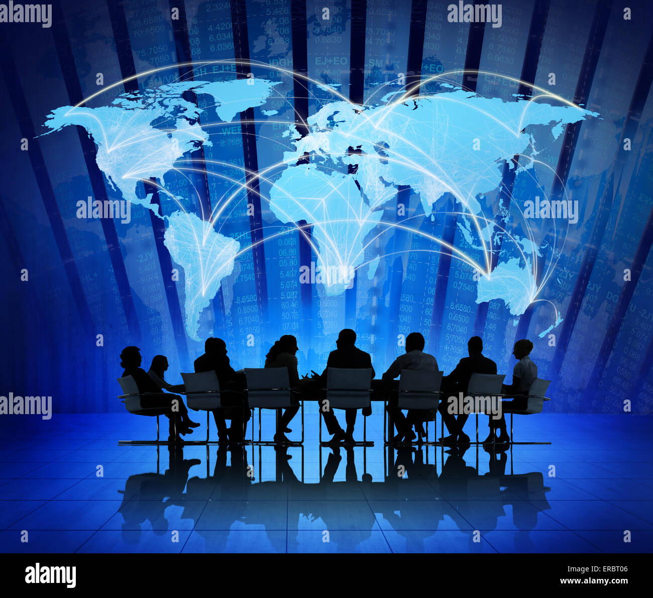 Global Financial diagrammi Foto Stock