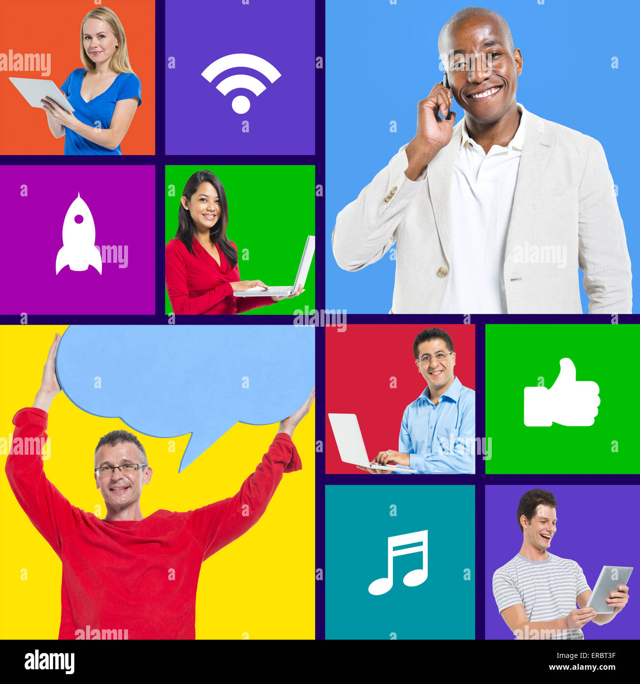 Simbolo di networking Foto Stock