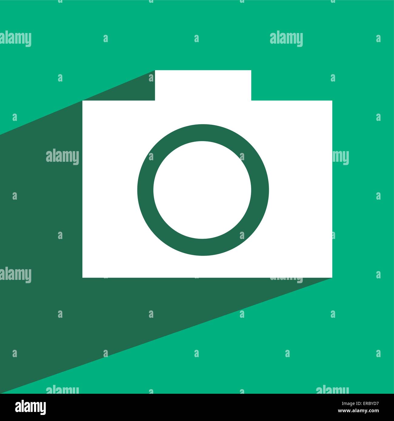 Illustrazione vettoriale di una icona della fotocamera. Concetto di fotografia. Illustrazione Vettoriale