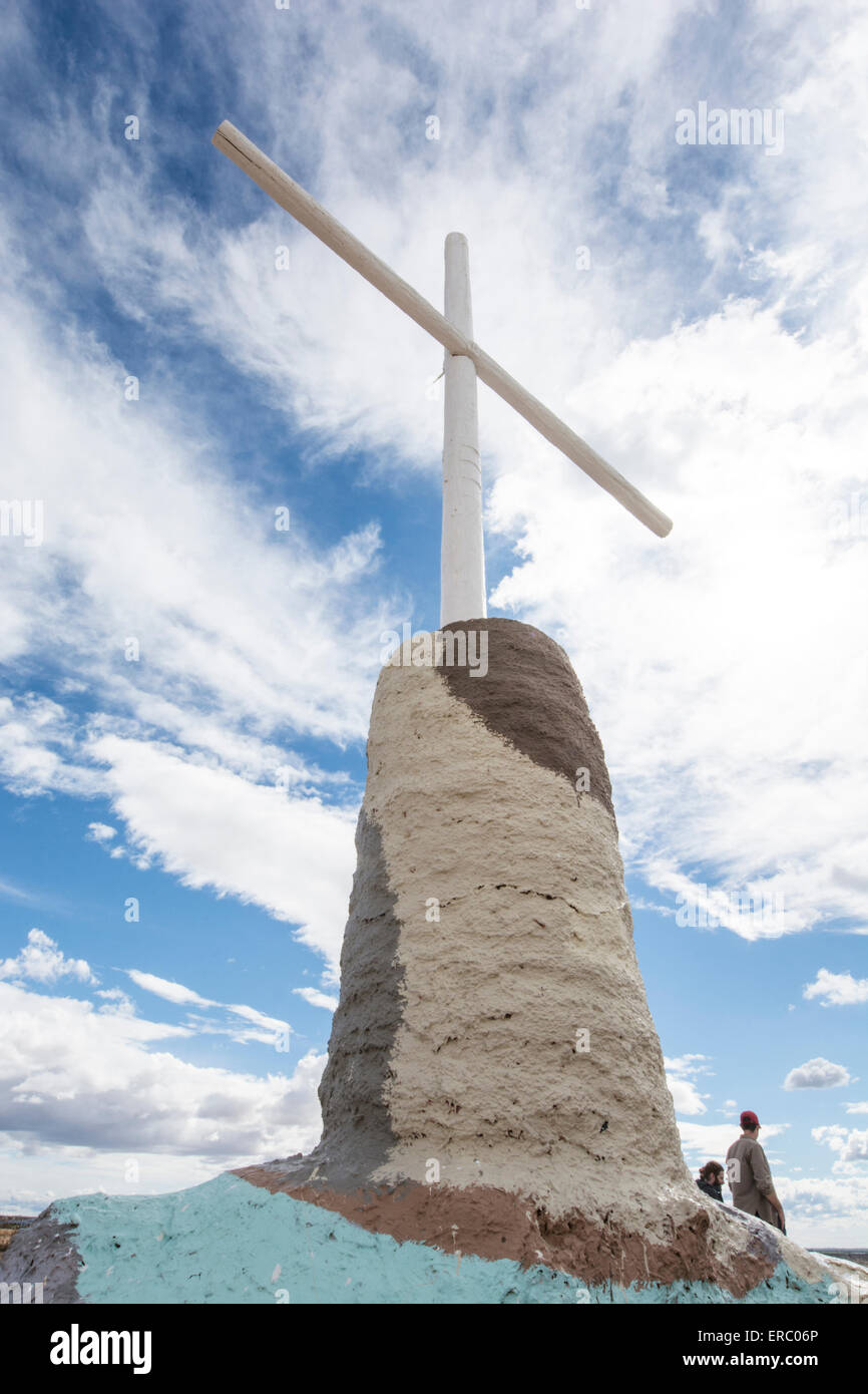 Una croce di vetta della montagna di salvezza, Imperial County, California. Foto Stock