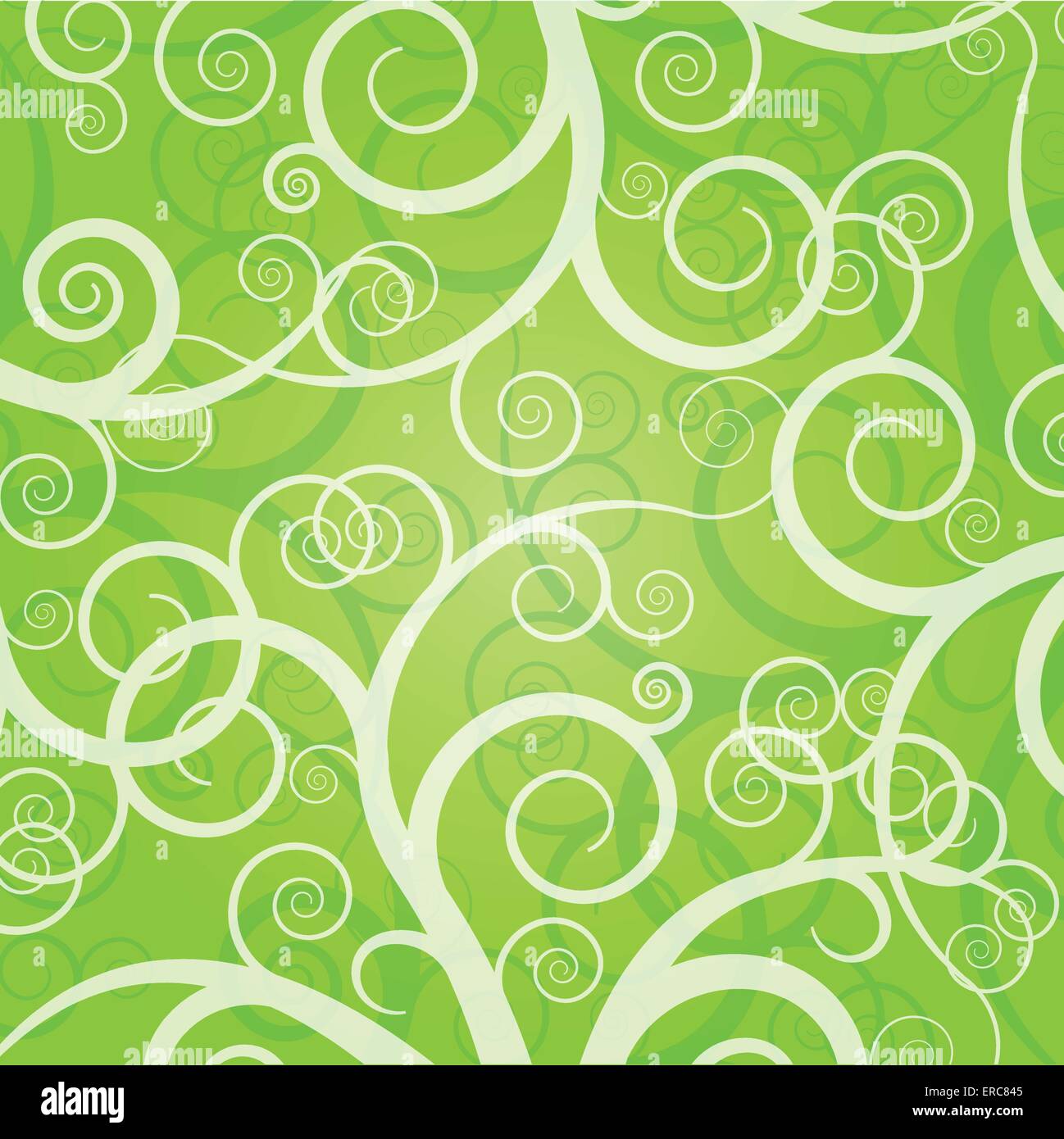 Illustrazione Vettoriale di floreale verde sullo sfondo di ornamento Illustrazione Vettoriale