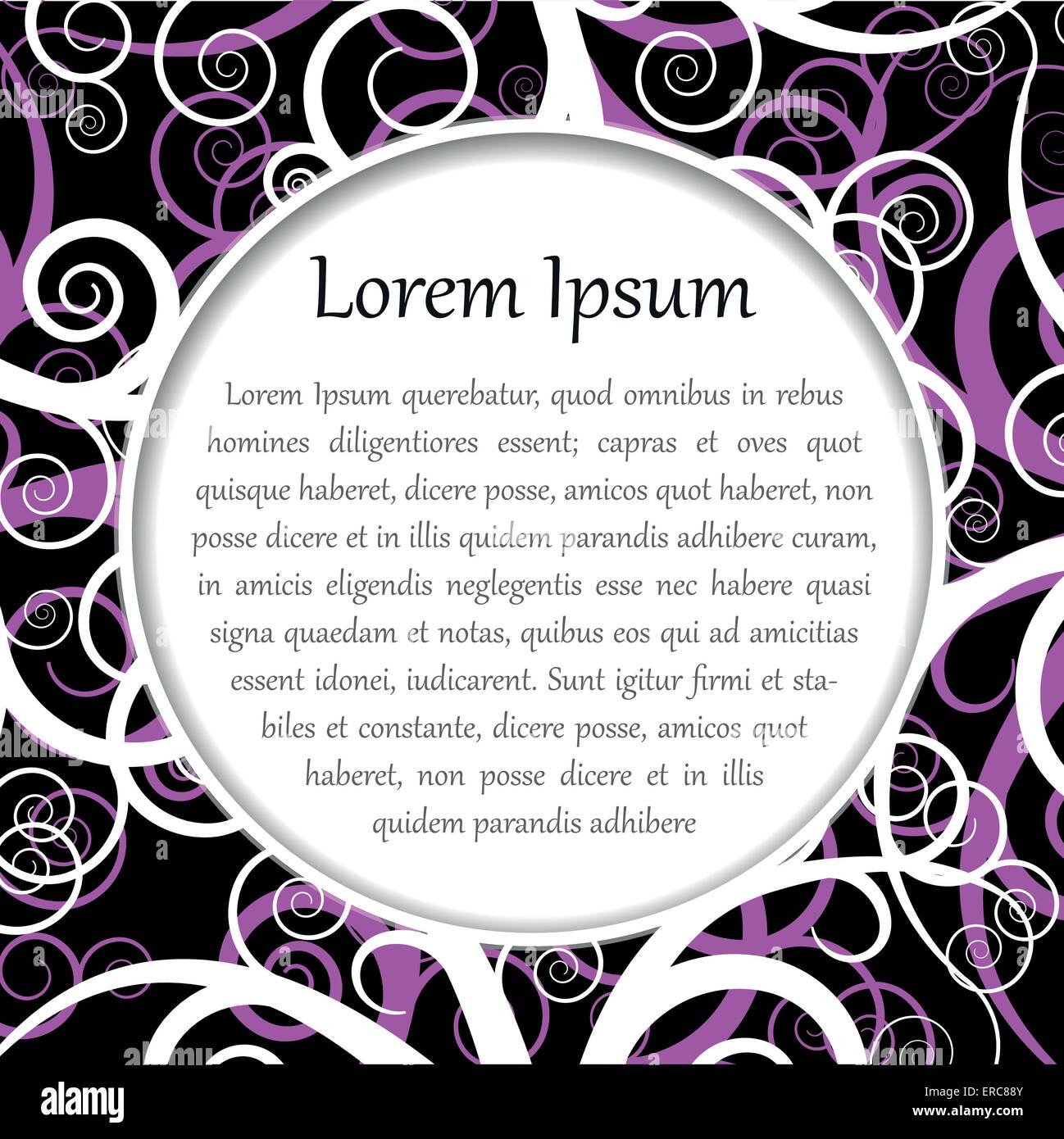 Illustrazione Vettoriale di floral background ornamento per un testo di esempio Illustrazione Vettoriale