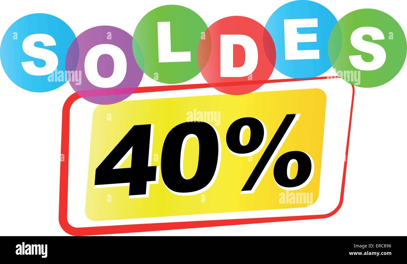 Illustrazione Vettoriale del quaranta per cento vendita icona su sfondo bianco Illustrazione Vettoriale