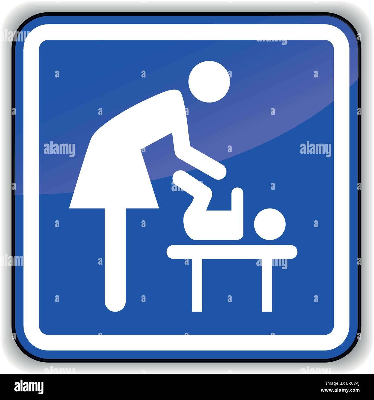 Illustrazione Vettoriale di baby modifica di icona su sfondo bianco Illustrazione Vettoriale