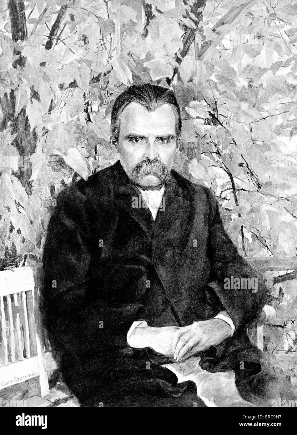 1890s 1894 Friedrich Wilhelm Nietzsche filosofo tedesco Foto Stock